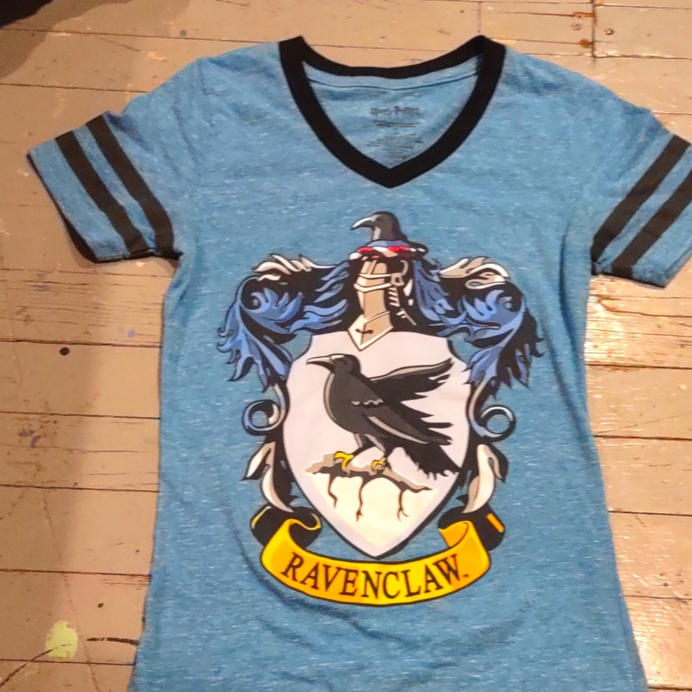 Harry Potter ravenclaw tee, small, light blue.